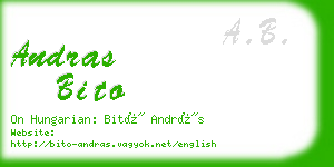 andras bito business card